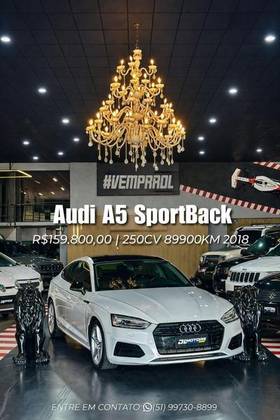 AUDI A5 2.0 TFSI SPORTBACK AMBIENTE 16V GASOLINA 4P S-TRONIC